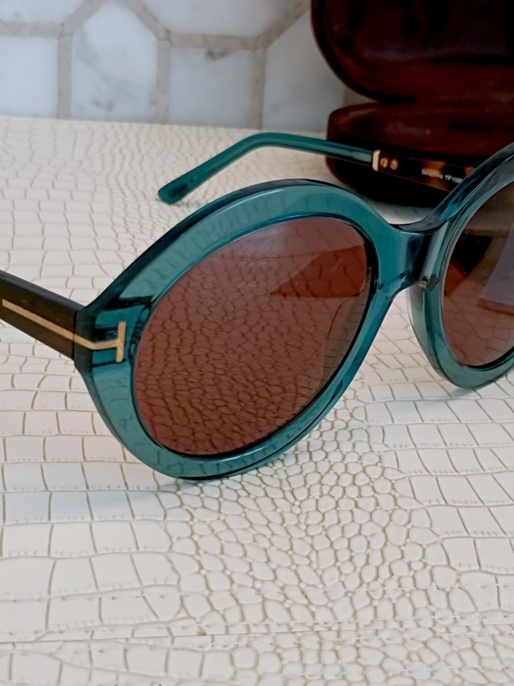 Tom Ford Seraphina FT1088 90E Transparent Blue Sunglasses - Picture 11 of 16